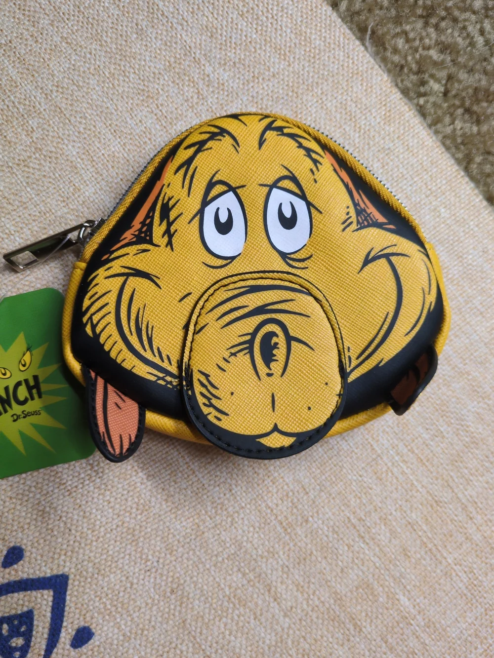 Dr. Seuss Max Dog Coin Purse in Yellow and Black